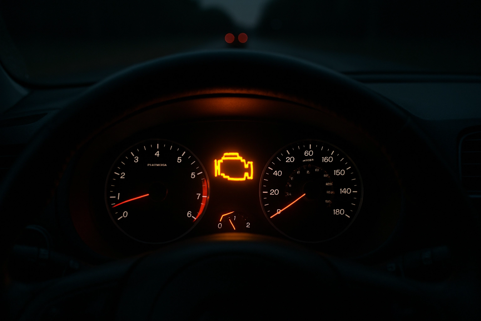 Voyant moteur allumé sur le tableau de bord